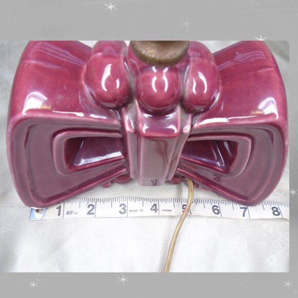 Small Vintage Lamp Glazed Ceramic Light 40s 1940s Retro Lighting - Picture 8 of 15